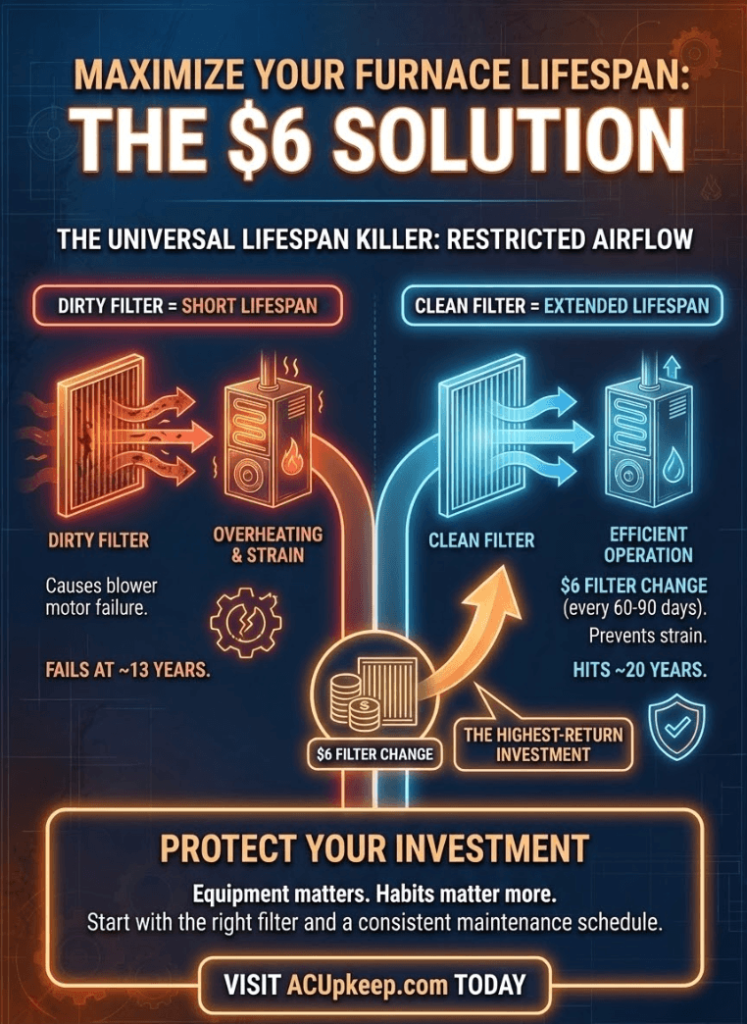 Infographic for Gas vs Electric vs Oil Furnace Lifespan: Expert Insights